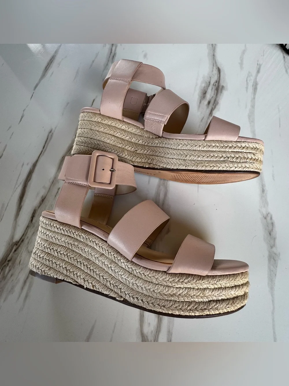 Sole Society Blush Platform Espadrille Sandals